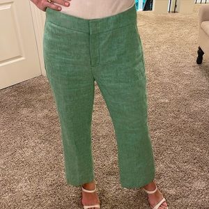 J Crew Hayden Linen Kickout crop pants size 6